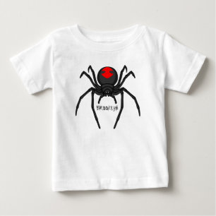 Camiseta Para Bebê Ilustração de desenho animado da viúva negra as