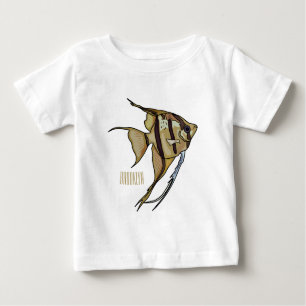 Camiseta Para Bebê Ilustração de desenho animado de Angelfish