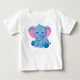 Camiseta Para Bebê Ilustração de desenho animado de animal