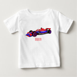 Camiseta Para Bebê Ilustração de desenho animado de automóveis de cor