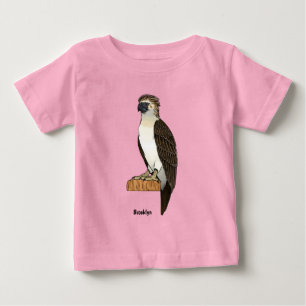 Camiseta Para Bebê Ilustração de desenho animado de ave-águia filipin