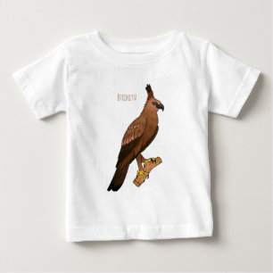 Camiseta Para Bebê Ilustração de desenho animado de ave-águia-gavião-