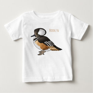 Camiseta Para Bebê Ilustração de desenho animado de ave mergulhão-de-