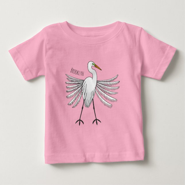 Camiseta Para Bebê ilustração de desenho animado de aves do excelente (Frente)