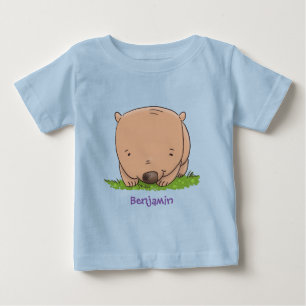 Camiseta Para Bebê Ilustração de desenho animado de babás bonitinh