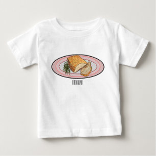 Camiseta Para Bebê Ilustração de desenho animado de barriga de porco