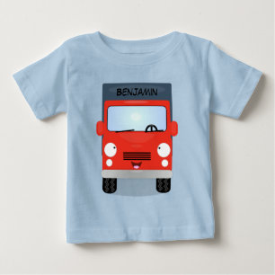 Camiseta Para Bebê Ilustração de desenho animado de caminhão do Ka