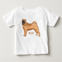 Ilustração de desenho animado de cão Shar-Pei chin
