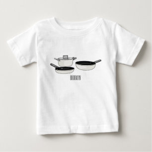 Camiseta Para Bebê Ilustração de desenho animado de conjuntos de pane
