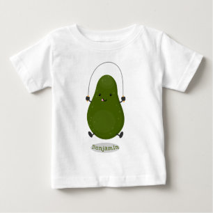 Camiseta Para Bebê Ilustração de desenho animado de corda de salto de