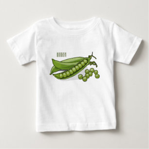 Camiseta Para Bebê Ilustração de desenho animado de ervilha