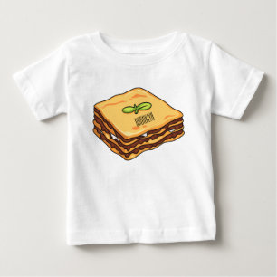 Camiseta Para Bebê Ilustração de desenho animado de Lasagna