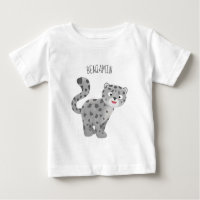 Ilustração de desenho animado de leopardo-da-neve