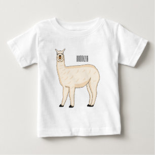 Camiseta Para Bebê Ilustração de desenho animado de Llama
