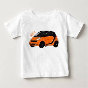 Camiseta Para Bebê Ilustração de desenho animado de microcarro