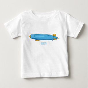 Camiseta Para Bebê Ilustração de desenho animado de nave