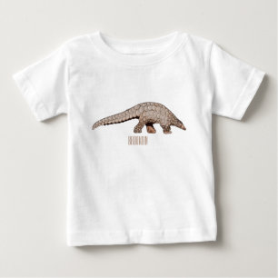 Camiseta Para Bebê Ilustração de desenho animado de Pangolin