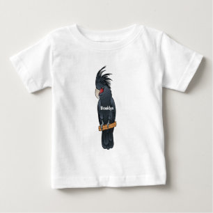 Camiseta Para Bebê Ilustração de desenho animado de pássaro da palma