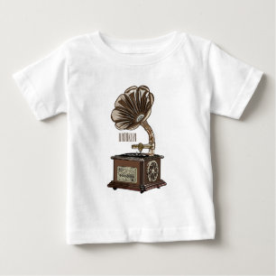 Camiseta Para Bebê Ilustração de desenho animado girável