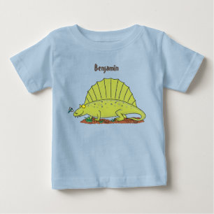 Camiseta Para Bebê Ilustração de desenho animado verde-claro