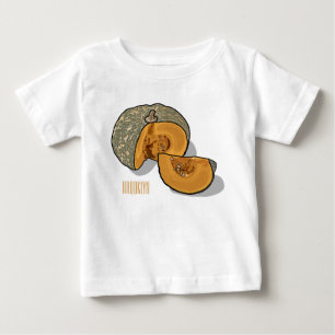 Camiseta Para Bebê Ilustração de desenho de abóbora
