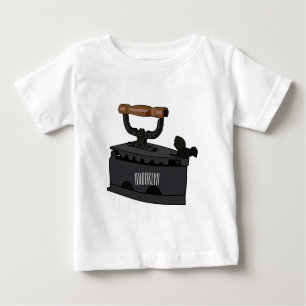 Camiseta Para Bebê Ilustração de desenho de ferro do carvão