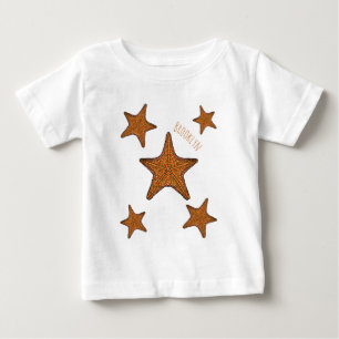 Camiseta Para Bebê Ilustração de desenho de Starfish