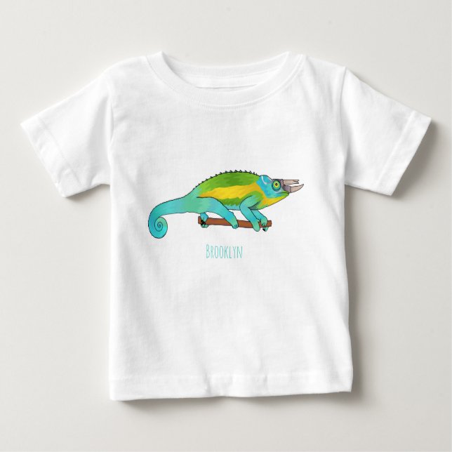 Camiseta Para Bebê Ilustração de desenho do campeão de Jackson (Frente)