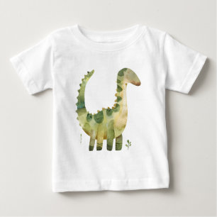 Camiseta Para Bebê Ilustração de Dinossauro Fofa – Dino Divertido