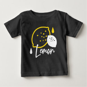 Camiseta Para Bebê Ilustração de Limão de abstrato - Citrinos frescos
