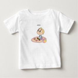 Camiseta Para Bebê Ilustração de Menino Espantado