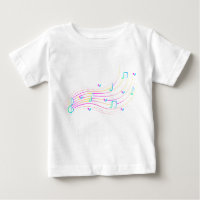 Ilustração de onda de nota musical neon