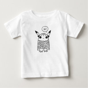 Camiseta Para Bebê Ilustração de Pequeno Monstro Bonito