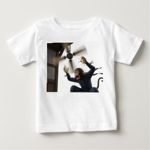 Camiseta Para Bebê Ilustração de Personagem Épico de Ninja Chimpanzé