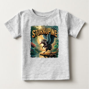 Camiseta Para Bebê Ilustração de Storkupine – Cegonha Porco Espinho E