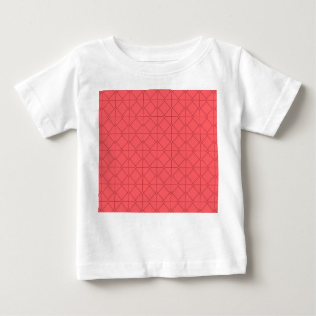 Camiseta Para Bebê Ilustração decorativa, legal, trendy, vermelha pas (Frente)