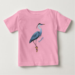 Camiseta Para Bebê ilustração do desenho animado azul-excelente