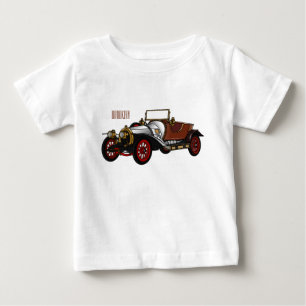 Camiseta Para Bebê Ilustração do desenho animado Classic car 1920