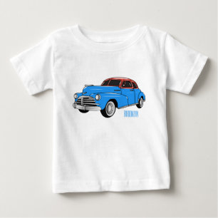 Camiseta Para Bebê Ilustração do desenho animado Classic car 1948