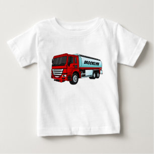 Camiseta Para Bebê Ilustração do desenho animado do transporte de c