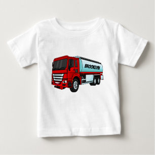 Camiseta Para Bebê Ilustração do desenho animado do transporte de cam