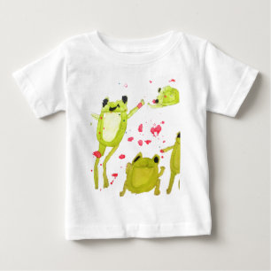 Camiseta Para Bebê Ilustração do sapo de corte