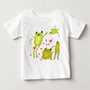 Camiseta Para Bebê Ilustração do sapo de corte