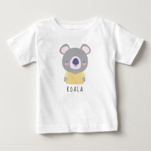 Camiseta Para Bebê Ilustração do Urso Koala Bonita - Personalizáve