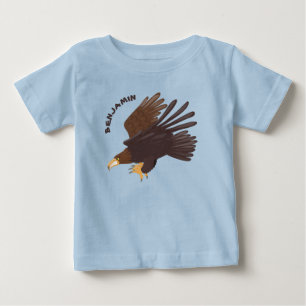 Camiseta Para Bebê ilustração engraçada de desenho animado com ág