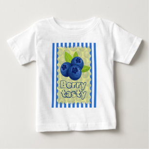 Camiseta Para Bebê Ilustração Engraçada de Punheta de Mirtilo