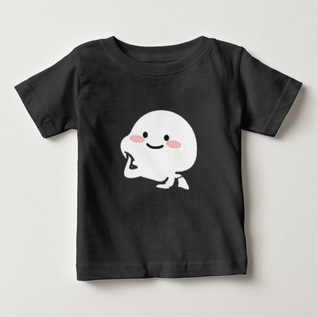 Camiseta Para Bebê Ilustração personalizada do adesivo quby (Frente)