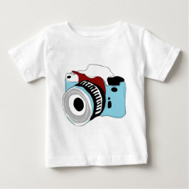 Camiseta Para Bebê Ilustração subtil da câmara digital