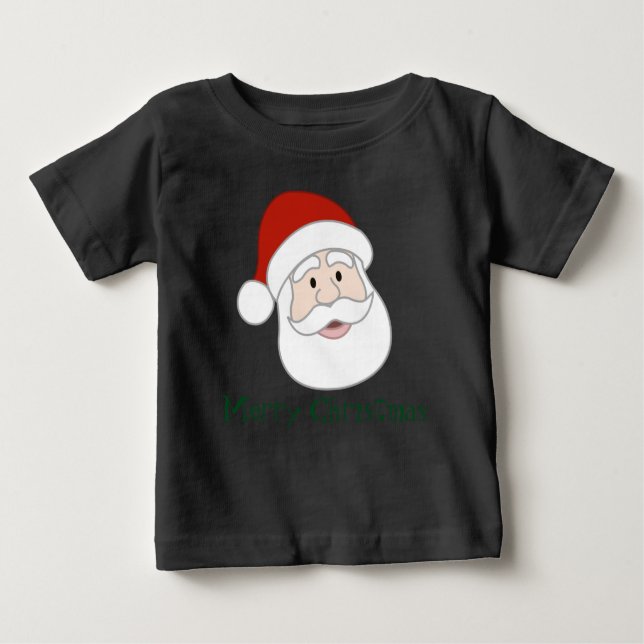 Camiseta Para Bebê Ilustração & texto de Papai Noel (Frente)