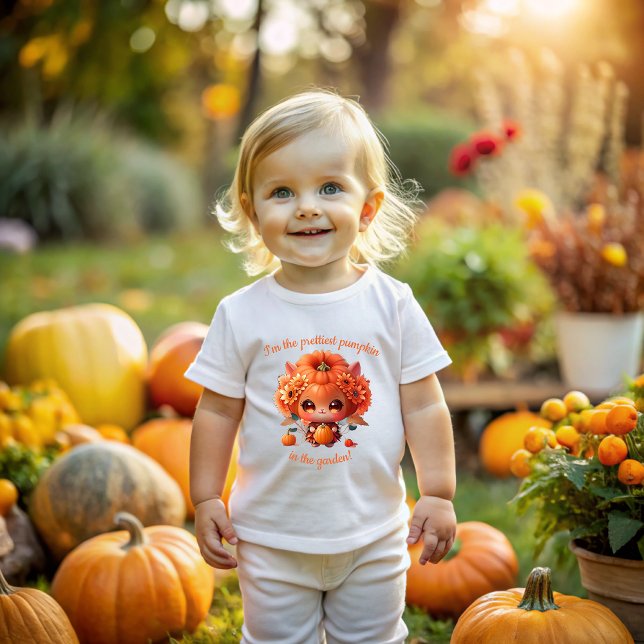 Camiseta Para Bebê I'm the cutest Thanksgiving pumpkin! (Criador carregado)